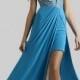 Straps Full Back Natural Waist A-line Long Chiffon Prom Dress