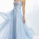 A-line Sweetheart Long Keyhole Back Chic & Modern Empire Chiffon Prom Dress