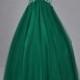 Green Sweetheart Handmade Tulle Floor Length Prom Dress