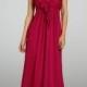 A-line One-shoulder Bridesmaid Dress with Gathered Empire Ruffled Bodice