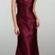 One-shoulder Pleated Sweetheart Long Bridesmaid Dress with Ruffled Bodice