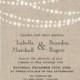 Twinkle Lights Typography Wedding Invitation