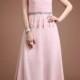 A Line Jewel Floor Length Pink Evening Dress