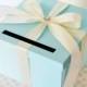 Wedding Card Box Tiffany Aqua Blue Money Holder Customizable