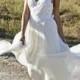 JOL228 2015 new boho spaghetti straps chiffon beach wedding dress