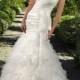 Strapless Fit and Flare Ruched Bodice Wedding Dresses with Ruffled Skirt
