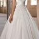 Straps Sweetheart Lace Appliques Criss-cross Bodice A-line Princess Wedding Dresses