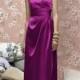 Timeless Plum Strapless Satin Long Bridesmaid Dress with Draped Sweetheart Neck