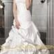 Gorgeous A-Line/Princess Sleeveless Strapless Beading Applique Hand Made Flower Chapel Train Satin Wedding Dress