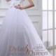 Cute Ball Gown Beading Hand-made Flower Organza Wedding Dress with Sash