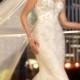 Spaghetti Staps Slim-line Beaded Lace Appliques Low Back Wedding Dresses