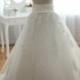 JS404 modern lace appliqued long tulle wedding bridal skirt
