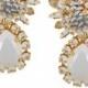 Shourouk Comet gold-plated, Swarovski crystal and sequin clip earrings