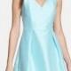 Alfred Sung Satin High/Low Fit & Flare Dress (Online Only)
