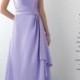 LJ14144 purple lanvender a line short sleeved long mother of bride dress