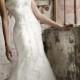 Elegant Sweetheart Trumpet Lace Appliques Wedding Dresses