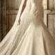 Stunning Lace Illusion Bateau Neckline Trumpet Vintage Wedding Dresses