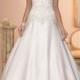 JW15028 simple traditional embroidery beading satin a line wedding dress