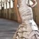 Flattering Trumpet Beaded Sweetheart Ruched Bodice Wedding Dress