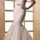 Cap Sleeves V-neck Mermaid Lace Wedding Dresses with Keyhole Back