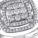1 CT. T.W. Diamond Bridal Ring Set in 10K White Gold (GH I2-I3)