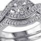 1/3 CT. T.W. Diamond Bridal Ring Set in 10K White Gold (GH I2-I3)