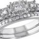 1/4 CT. T.W. Diamond Bridal Ring Set in 10K White Gold (GH I1-I2)
