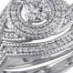 1 CT. T.W. Diamond Bridal Ring Set in 14K White Gold (GH I1-I2)