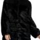 Faux mink fur and cashmere with astrakhan middle women coat
