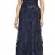 Liancarlo 				 			 		 		 	 	   				 				Off-the-Shoulder Metallic Lace Gown, Navy