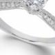 Marchesa Certified Diamond Engagement Ring in 18k White Gold (7/8 ct. t.w.)