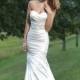 Strapless Ruched Sweetheart Wedding Dresses with Pleated Skirt