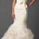 Strapless Sweetheart Trumpet Pleated Wedding Dresses with Low Back