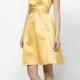 Charming Yellow Satin A-line V-neck Bridesmaid Dress