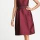 Cheap Knee Length Burgundy Bridesmaid Dress with Straps