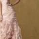Romantic Pink Strapless A-line Ruffles Wedding Dresses
