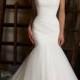 Fit and Flare Strapless Criss-cross Pleated Sweetheart Wedding Dresses