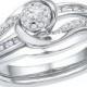 1/4 CT. T.W. Women's Round Diamond Prong and Nick Set Bridal Ring in 10K White Gold