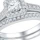 1/2 CT. T.W. Round Diamond Prong Set Bridal Ring in 10K White Gold