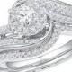 1/2 CT. T.W.  Round Diamond Prong Set Bridal Ring in 10K White Gold