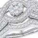 3/4 CT. T.W. Women's Round Diamond Prong Set Bridal Ring in 10K White Gold