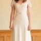 Ivory Silk Crepe Wedding Gown - Vintage Inspired Handmade Gown - Astrid