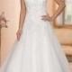 Strapless Sweetheart Embellished Lace Bodice A-line Wedding Dresses