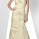 Beaded One Shoulder Fit and Flare Bridesmaid Dresses