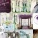 Purple, Green & Blue Wedding Inspiration Board 