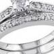 1/2 CT. T.W. Diamond Bridal Ring Set in Sterling Silver (GH I2-I3)