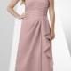 Strapless Sweetheart Shirred Bust Ruffled Side Bridesmaid Dresses
