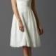 Modern Chic Tank Top Knee Length Lace A Line Wedding Dress