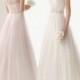 Tulle Jewel Chapel Train A Line Wedding Dress
