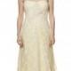 Shirred Sweetheart Lace Charmeuse Bridesmaid Dresses with Scallop Edge